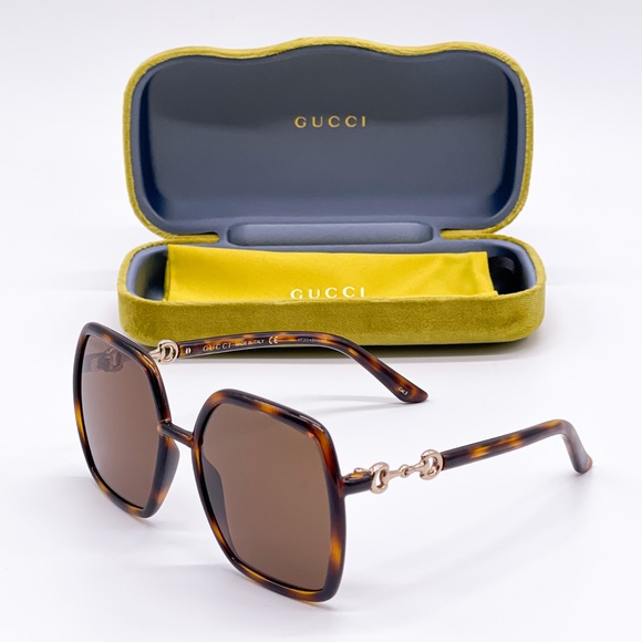 NEW GUCCI GG0890S 002 SUNGLASSES GUCCI GG0890 BROW - Picture 5 of 13